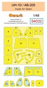 Omask 54032 UH-1D / AB-205 mask (for Italeri) 1/48