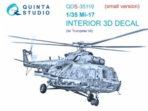 Quinta Studio QDS-35110 Mi-17 3D-Printed coloured Interior on decal paper (Trumpeter) (Small version) 1/35
