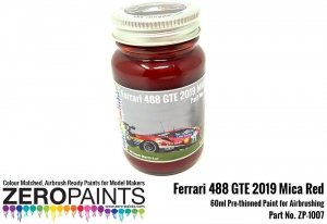 Zero Paints ZP-1007-488 2019 Ferrari 488 GTE (AF Corse) Mica Red Paint 60ml