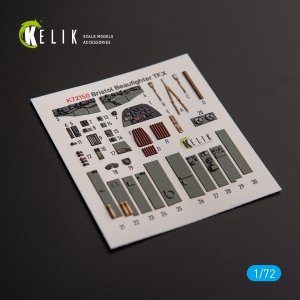KELIK K72150 Bristol Beauhfighter TF.X - interior 3D decals for Airfix kit 1/72