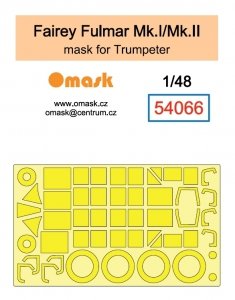 Omask 54066 Fairey Fulmar Mk.I / Mk.II mask (for Trumpeter) 1/48