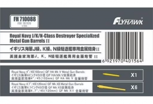 FlyHawk Model FH710088 Royal Navy J/K/N-Class Destroyer Specialized Metal Barrels II (for Flyhawk FH1120) 1/700