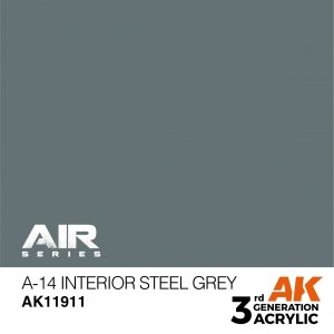 AK Interactive AK11911 A-14 INTERIOR STEEL GREY – AIR 17ml
