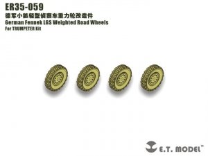 E.T. Model ER35-059 German Fennek LGS Weighted Road Wheels For TRUMPETER 1/35