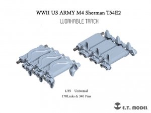 E.T. Model P35-087 WWII US ARMY M4 Sherman T54E2 Workable Track (3D Printed) 1/35