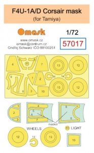 Omask 57017 F4U-1A/D Corsair mask (for Tamiya) 1/72