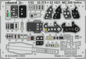 Eduard 33373 MC.205 Veltro detail set Italeri 1/32
