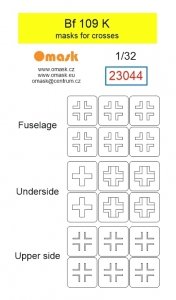 Omask 23044 Bf 109 K masks for crosses 1/32