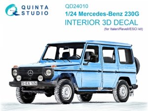 Quinta Studio QD24010 Mercedes-Benz 230G 3D-Printed coloured Interior on decal paper (Italeri-Revell-ESCI) 1/24