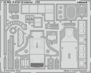 Eduard 32993 P-51D-15 interior REVELL 1/32