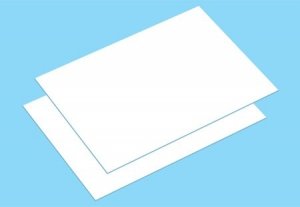 Tamiya 70215 Heat Shrinking PLA-PLATE B6 Size (White / 2pcs.) deseczki białe 2szt