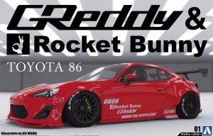 Aoshima 05093 Toyota 86 12 Greddy / Rocket Bunny Enkei Version 1/24 