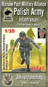 Toro 35F47 Układ Warszawski - Wojsko Polskie Żołnierz piechoty Figurka wraz z kalkomanią 1/35