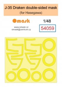 Omask 54059 J-35 Draken double-sided mask (for Hasegawa) 1/48