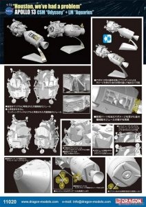 Dragon 11020 Apollo 13 CSM & LM 50th Anniversary 1/72