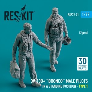 RESKIT RSF72-0031 OV-10D+ Bronco male pilots (in a standing position - type 1) (2 pcs) (3D Printed) 1/72