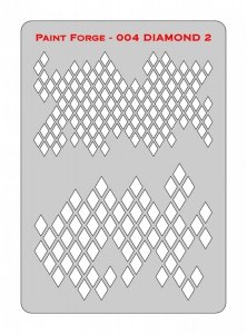 Paint Forge PFST004M STENCIL - DIAMONDS 2