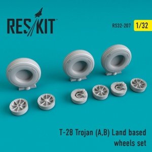 RESKIT RS32-0207 T-28 Trojan (A,B) Land based wheels set  1/32