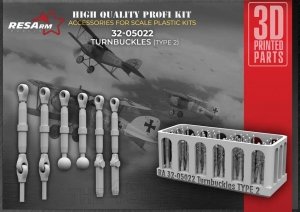 RESARM 48-05022 Turnbuckles TYPE 2 (3D resin printing) 1/48