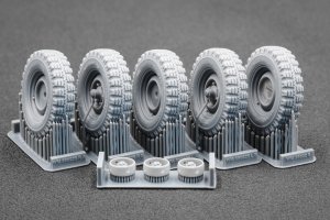 ScaleX WM 35022S Unimog 404 10.5-20 MPT Sagged wheel set (for AK-Interactive, ICM, Revell) 1/35
