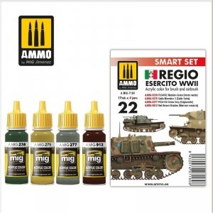 AMMO of Mig Jimenez 7180 Regio Esercito Color Set 4x17ml