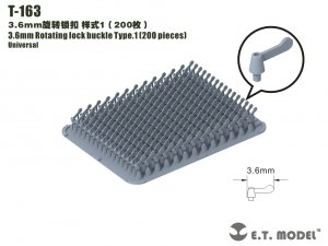 E.T. Model T-163 3.6mm Rotating lock buckle Type.1 (200 pieces)