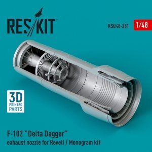 RESKIT RSU48-0251 F-102 DELTA DAGGER EXHAUST NOZZLE FOR REVELL / MONOGRAM KIT (3D PRINTED) 1/48