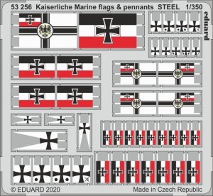 Eduard 53256 Kaiserlische Marine flags & pennants STEEL 1/350