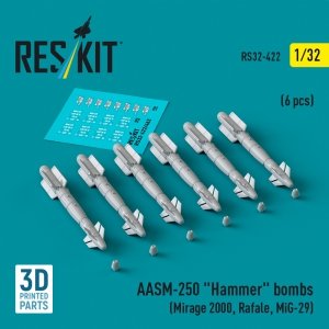 RESKIT RS32-0422 AASM-250 Hammer (6 pcs) (3D Printed) 1/32