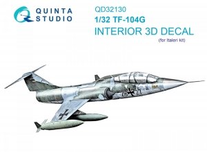 Quinta Studio QD32130 TF-104G 3D-Printed & coloured Interior on decal paper (Italeri) 1/32