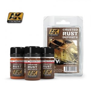 AK Interactive AK4110 CRUSTED RUST DEPOSITS 3x35ml