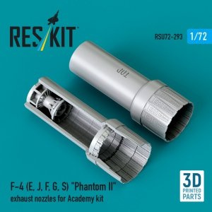 RESKIT RSU72-0293 F-4 (E, J, F, G, S) Phantom II exhaust nozzles for Academy kit (3D Printed) 1/72