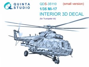 Quinta Studio QDS35110 Mi-17 3D-Printed coloured Interior on decal paper (Trumpeter) (Small version) 1/35