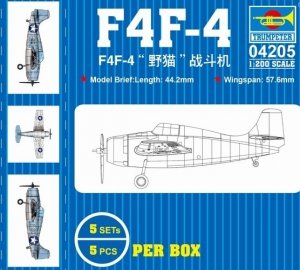 Trumpeter 04205 F4F-4 wild cat fighter 1/200