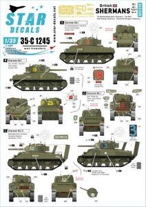 Star Decals 35-C1245 British Shermans 1/35