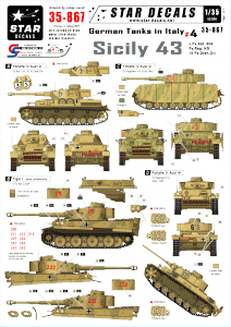 Star Decals 35-867 German Tanks in Italy 4 1/35