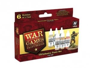 Vallejo 70160 US Infantry Paint Set (6x17ml) War Games Paint Series