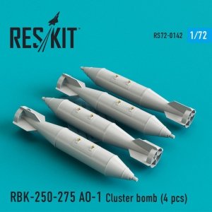 RESKIT RS72-0142 RBK-250-275 AO-1 CLUSTER BOMBS (4 PCS) 1/72