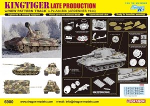 Dragon 6900 Kingtiger Late Production w/New Pattern Track s.Pz.Abt.506 Ardennes 1944 (1:35)