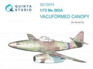 Quinta Studio QC72074 Me-262A vacuumed clear canopy (Revell) 1/72