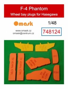 Omask 748124 F-4 Phantom wheel bay foam plugs (for Hasegawa) 1/48
