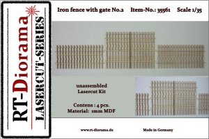 RT-Diorama 35561 Iron fence with gate No.2 1/35