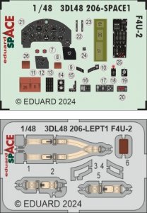 Eduard 3DL48206 F4U-2 SPACE HOBBY BOSS 1/48