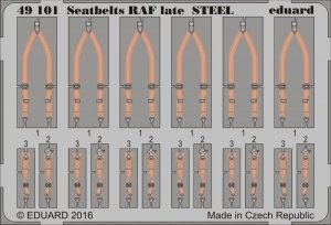 Eduard 49101 Seatbelts RAF late STEEL 1/48