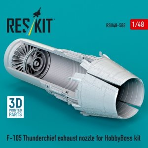 RESKIT RSU48-0583 F-105 Thunderchief exhaust nozzle for HobbyBoss kit (3D Printed) (1/48)