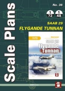 MMP Books 81456 Scale Plans No. 36 SAAB 29 Flygande Tunnan EN