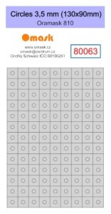Omask 80063 Circles 3,5 mm (130x90mm) Oramask foil