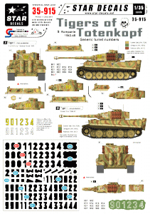 Star Decals 35-915 Tigers of Totenkopf 1/35