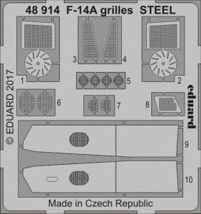 Eduard 48914 F-14A grilles STEEL TAMIYA 1/48