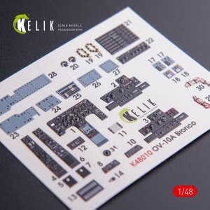 KELIK K48010 OV-10A BRONCO INTERIOR 3D DECALS FOR ICM KIT 1/48